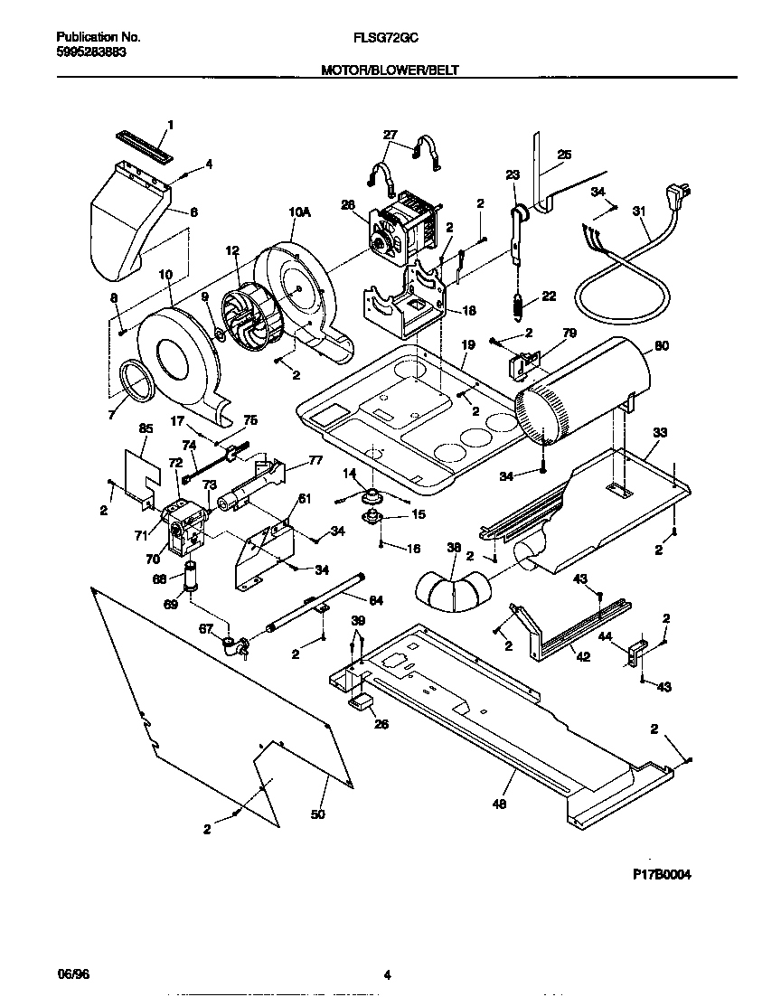 MOTOR/BLOWER/BELT