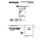 White-Westinghouse WDG216RBW2 cover diagram