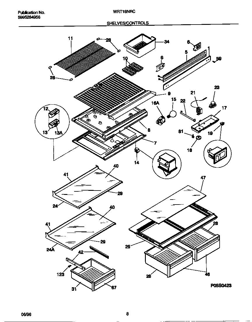Shelves/controls