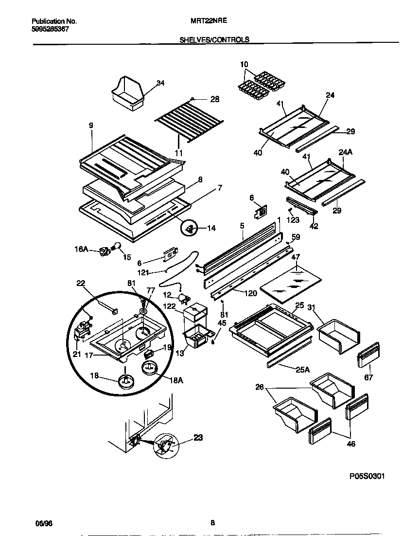 Shelves/controls