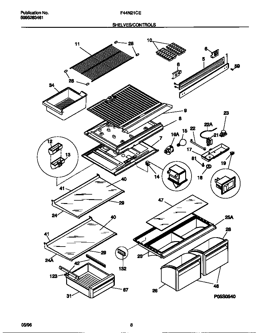 Shelves/controls