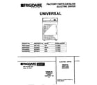 Universal/Multiflex (Frigidaire) MDE116REW0 cover diagram
