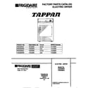 Tappan TDE336REW0 cover diagram