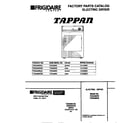 Tappan TDE546REW0 cover diagram