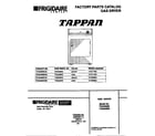 Tappan TDG546REW0 cover diagram