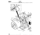 Universal/Multiflex (Frigidaire) MDG546RED0 cabinet/drum diagram