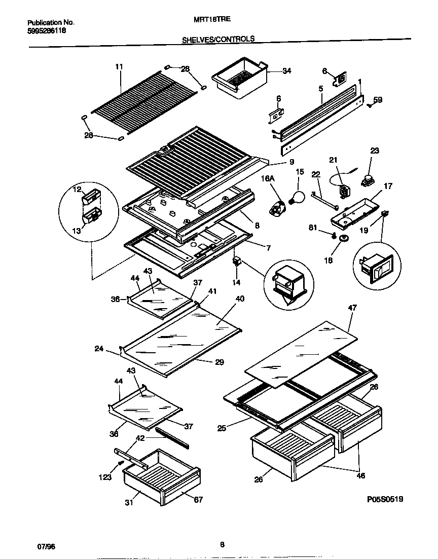 Shelves/controls