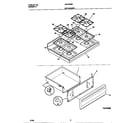 Universal/Multiflex (Frigidaire) MGF355BEWD top/drawer diagram