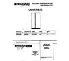 Universal/Multiflex (Frigidaire) MRS20HRAW6 cover diagram