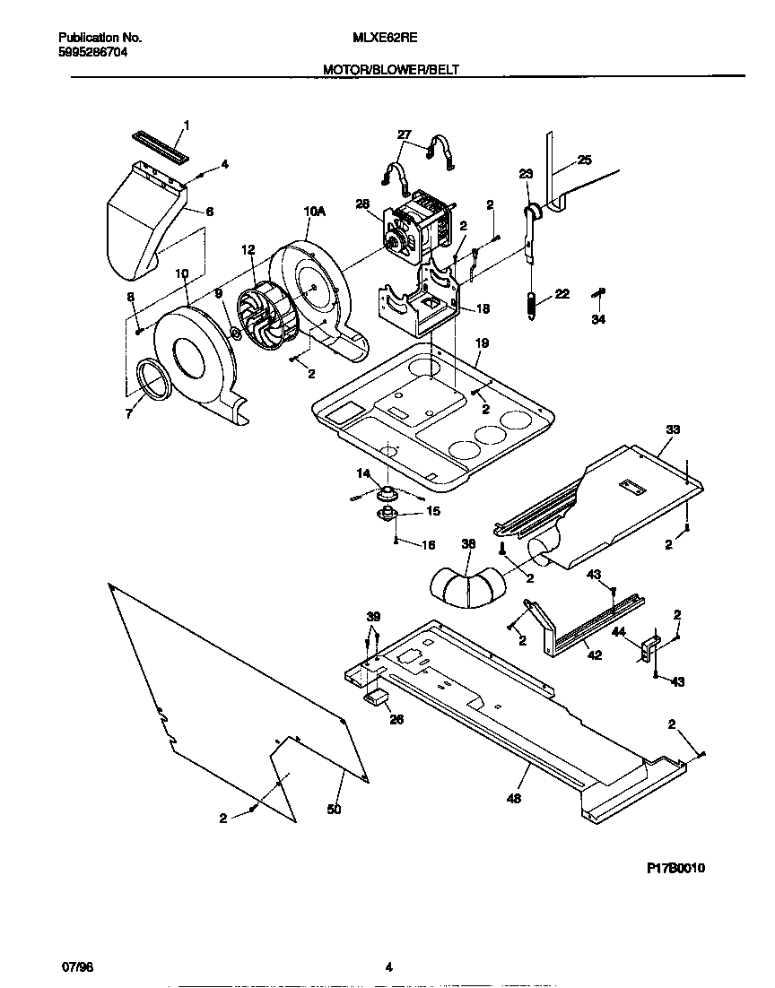 MOTOR/BLOWER/BELT