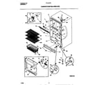 Tappan TFU14F7EW1 cabinet/controls/shelves diagram