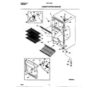 Universal/Multiflex (Frigidaire) MFU14F3BW5 cabinet/controls/shelves diagram