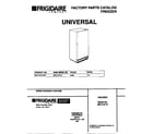 Universal/Multiflex (Frigidaire) MFU14F1EW1 cover diagram