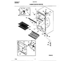 Universal/Multiflex (Frigidaire) MFU14F1EW1 cabinet/controls/shelves diagram