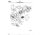 Frigidaire FLSE72GCS4 upper cabinet/drum/heater diagram