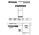 Tappan TRT18GREW0 cover diagram