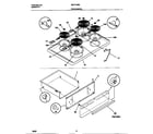 Universal/Multiflex (Frigidaire) MEF318BBWD top/drawer diagram