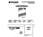 Universal/Multiflex (Frigidaire) MDB632XFS0 cover diagram
