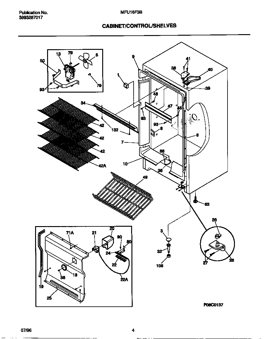 Cabinet/controls/shelves