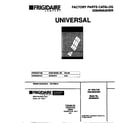 Universal/Multiflex (Frigidaire) MDB662RCS0 cover diagram