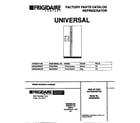 Universal/Multiflex (Frigidaire) MRS22WNED1 cover diagram