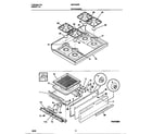 Universal/Multiflex (Frigidaire) MGF333BEDC top/drawer diagram