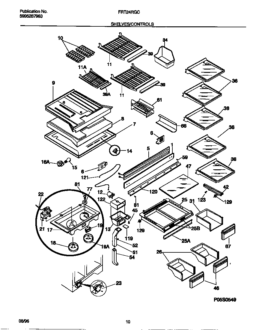 Shelves/controls
