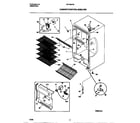 Universal/Multiflex (Frigidaire) MFU20F3BW5 cabinet/controls/shelves diagram