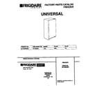 Universal/Multiflex (Frigidaire) MFU09M2BW3 cover diagram