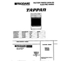 Tappan TEF322SCDC cover diagram