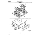 Universal/Multiflex (Frigidaire) MGF355BEDE top/drawer diagram