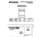 Universal/Multiflex (Frigidaire) MPF311SBDC cover diagram