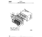 Frigidaire FAS185F2A1 cabinet front and wrapper diagram