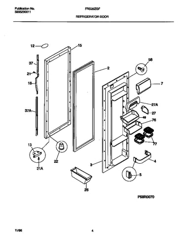 Refrigerator door