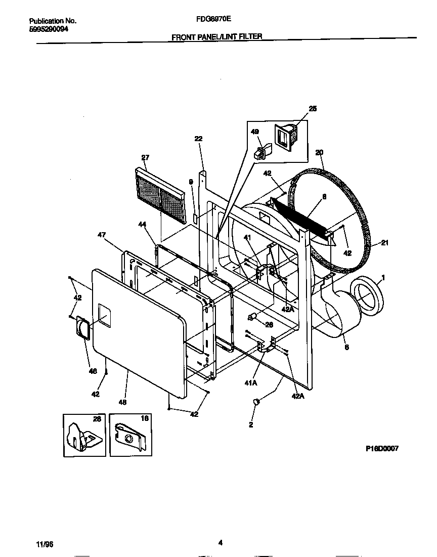 FRONT PANEL/LINT FILTER