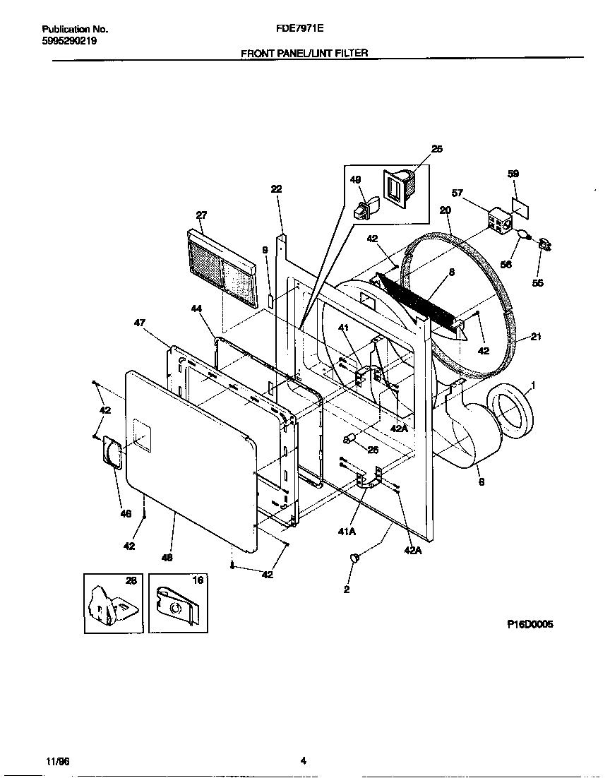 FRONT PANEL/LINT FILTER