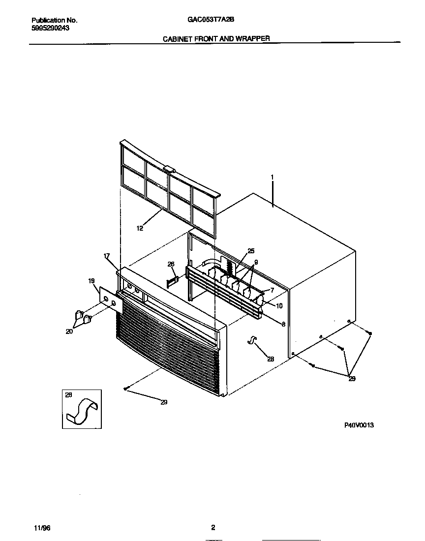 Cabinet front and wrapper