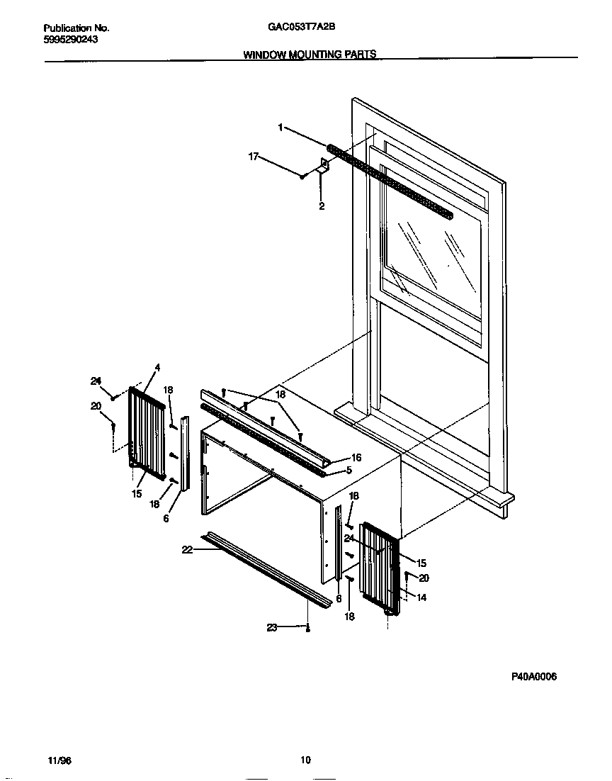 Window mounting parts