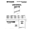 Universal/Multiflex (Frigidaire) MDB631RFR1 cover diagram