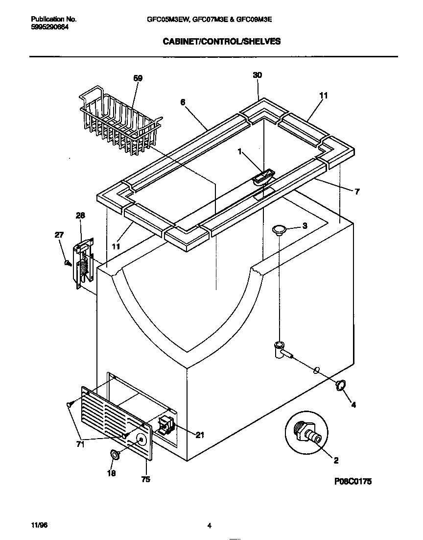 Cabinet/controls/shelves
