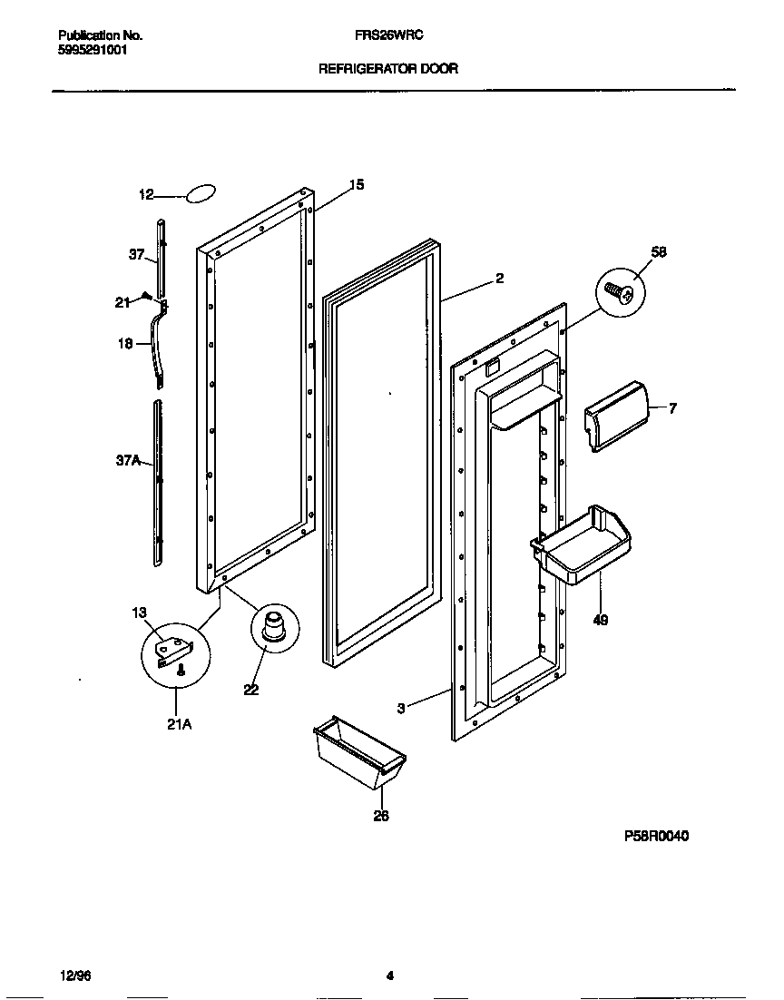 Refrigerator door