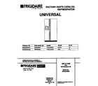 Universal/Multiflex (Frigidaire) MRS22WNED2 cover diagram