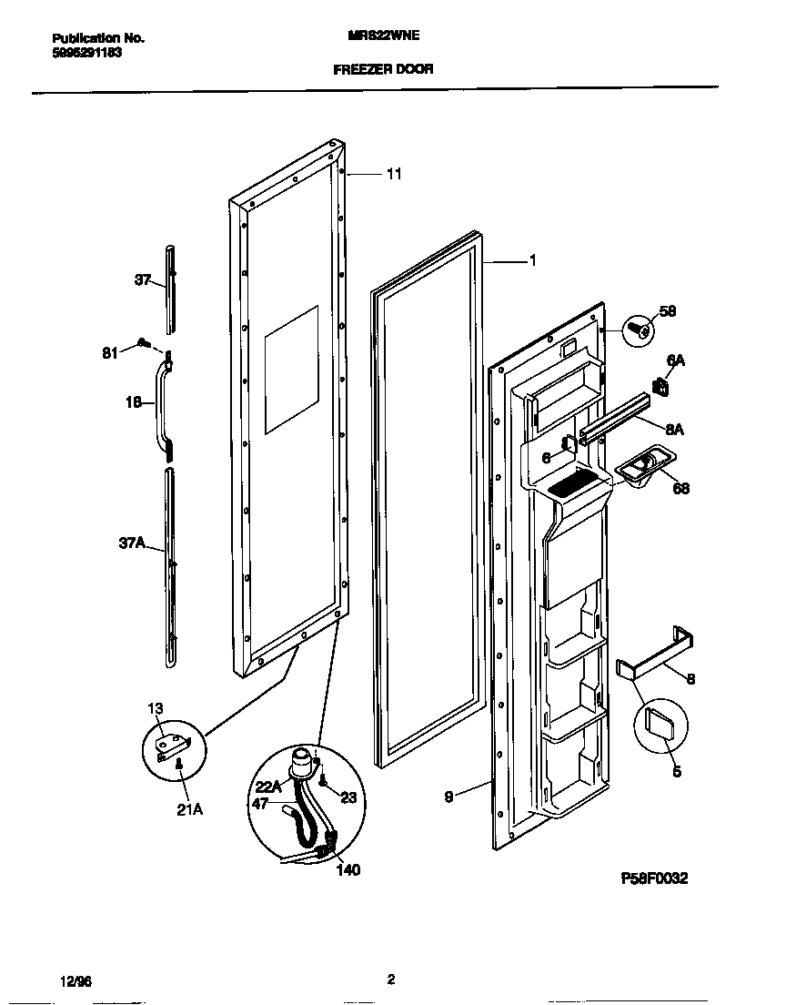 Freezer door