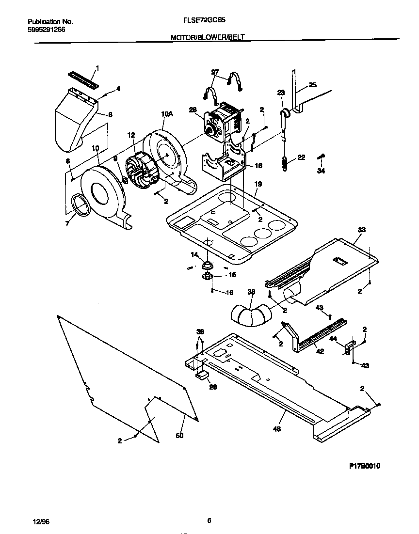 MOTOR/BLOWER/BELT