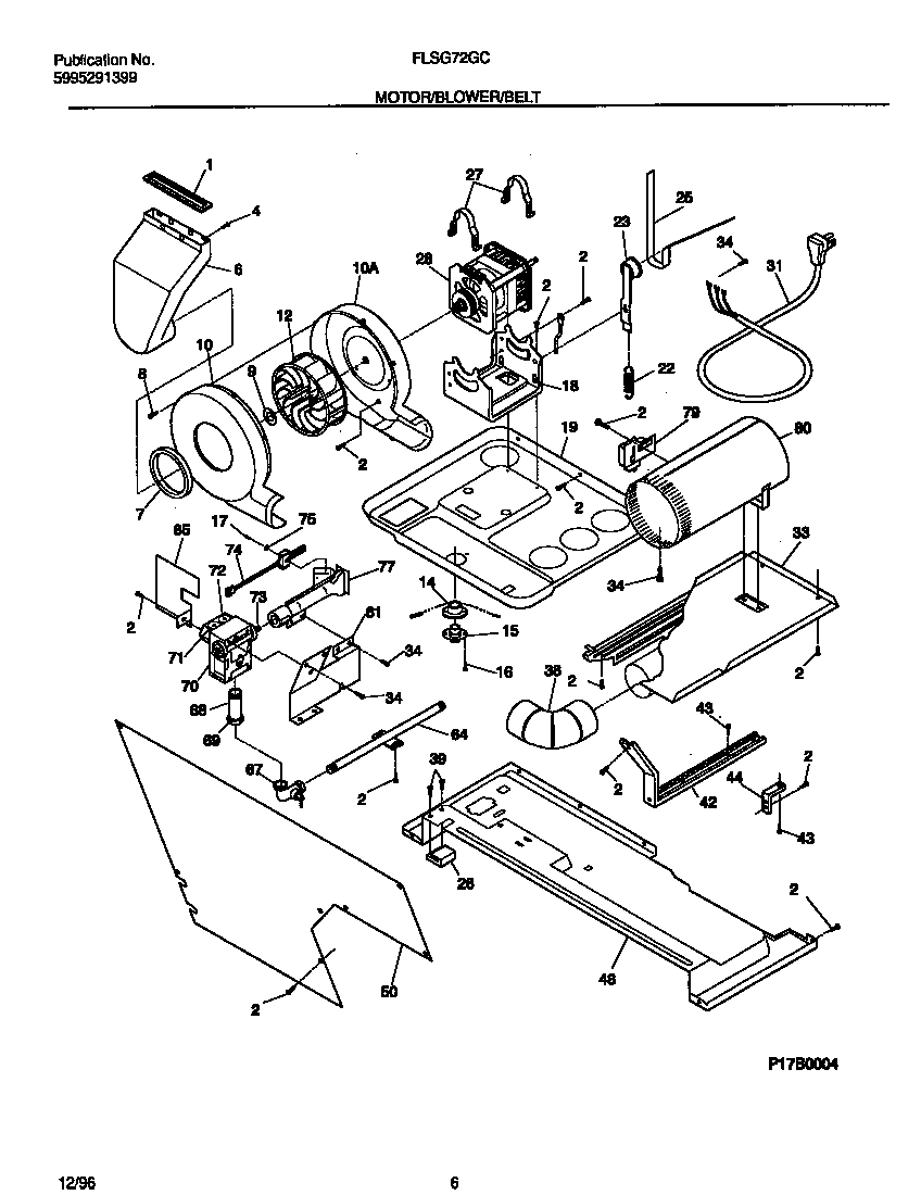 MOTOR/BLOWER/BELT