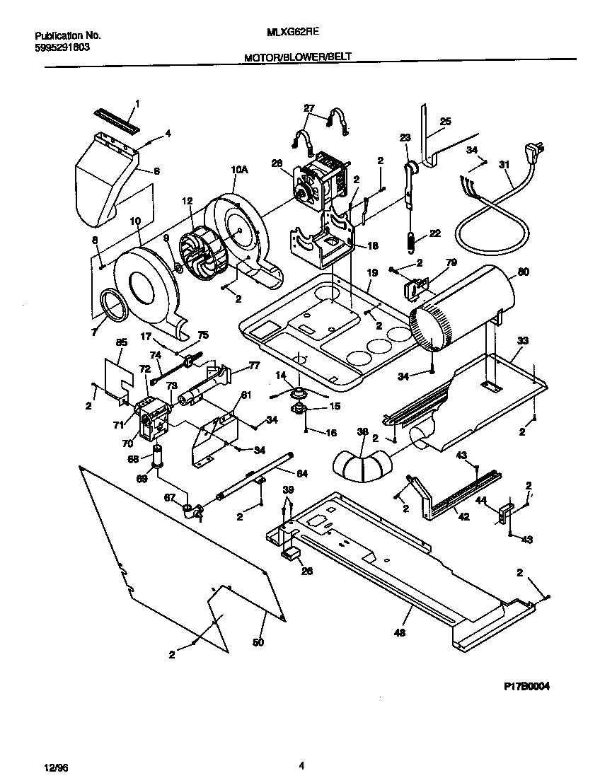 MOTOR/BLOWER/BELT