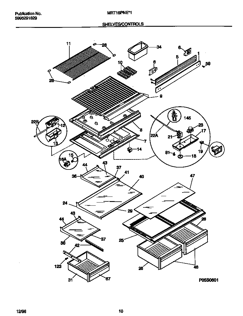 SHELVES AND CONTROLS