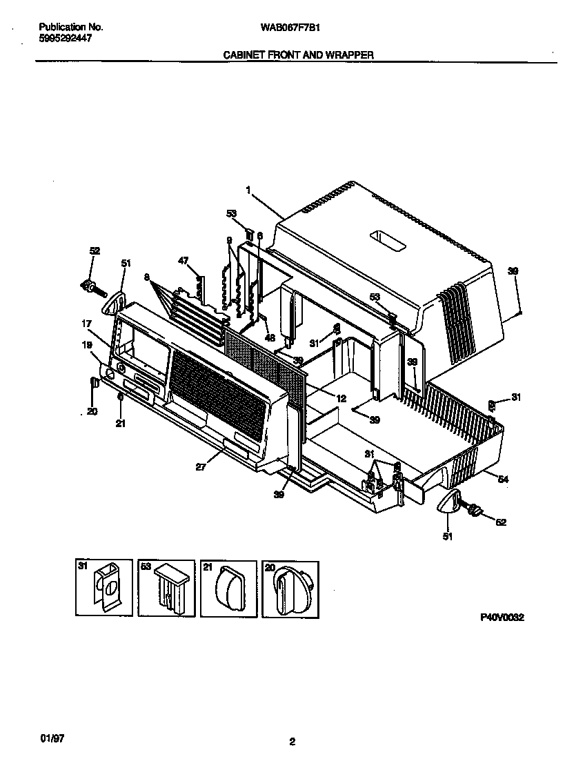Cabinet front and wrapper