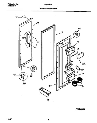 Refrigerator door