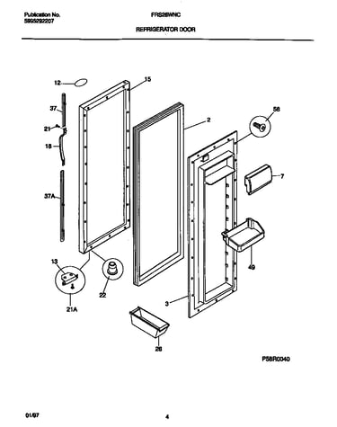 Refrigerator door